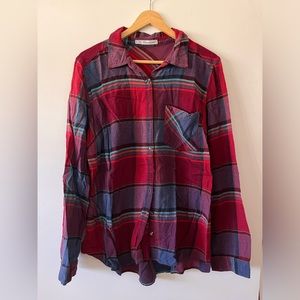 Maurices brand button down shirt plaid size 1x